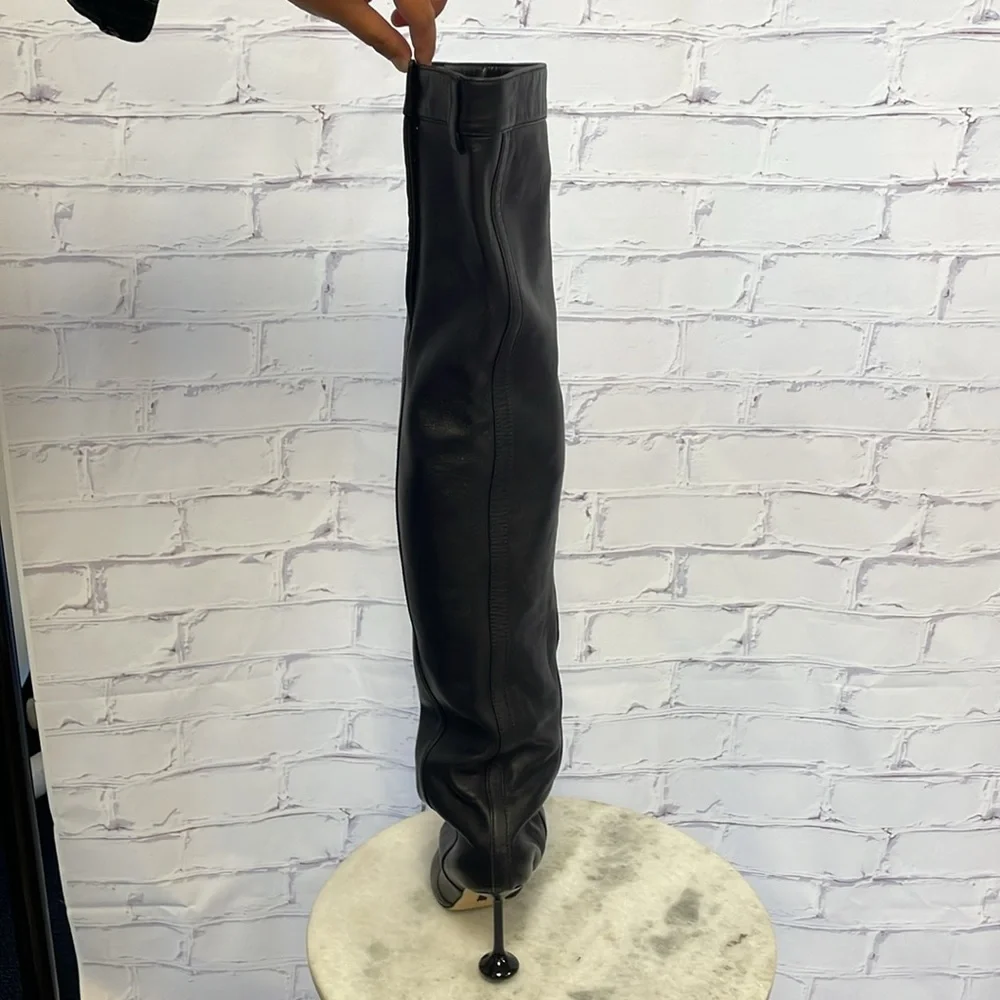 Loewe Black Leather toy over the knee boots